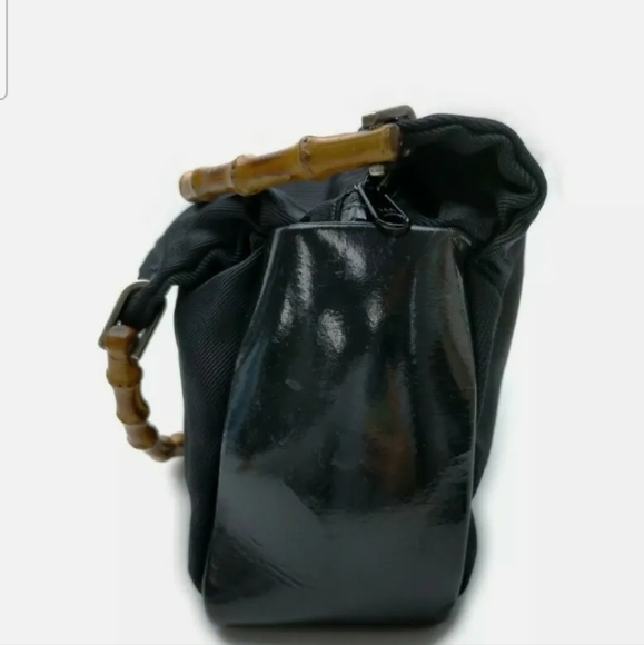 Gucci Bamboo Hand Bag  Black Nylon - Picture 4 of 9